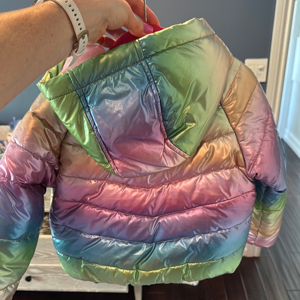 Colorful Metallic Puffer Jacket - Picture 3 of 3